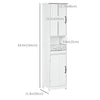 Modern Bathroom Cabinet, Narrow Bathroom Vanities with Open Shelf Drawer Recessed Doors and Adjustable Shelves White