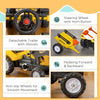 Front Loader Excavator Ride On Toy Pedal Control with 6 Wheels Controllable Bucket for 3 Year Old, Yellow