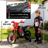 6V Kid Electric Ride On Motorcycle Powered Dirt Bike Battery Scooter For 3-6 Year Old Kids Toddlers W/ Training Wheels Red