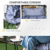 Wicker Egg Chair Outdoor Indoor Rattan Oversized Patio Lounge Chair with 5.5