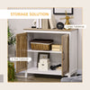 Farmhouse Sideboard, Storage Cabinet with 2 Doors and Shelves Kitchen, Living room, 30.9