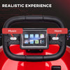 Kids Bumper Car, 6V 360° Rotation Electric Ride on Car, Twin Motors Battery Powered Toy with Music, Horn and Lights, Safety Belt, for Boys and Girls Aged 18-48 Months - Red
