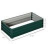 Galvanized Raised Garden Bed, Outdoor Planter Box for Vegetables, Flowers, Herbs, 4' x 2' x 1', Dark Green