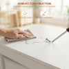 2 Drawer File Cabinet with Lock, Vertical Filing Cabinet with Adjustable Hanging Bars for A4 and Letter Size, White