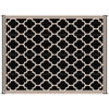 9'x12' Reversible Outdoor RV Rug, Patio Floor Mat, Plastic Straw Rug for Backyard, Deck, Beach, Camping, Black
