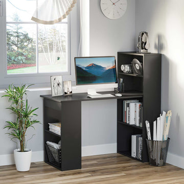 Modern Computer Desk with Storage Shelves, 47