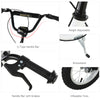 Aosom Dual Brakes Kick Scooter 12-Inch Inflatable Front Wheel Ride On Toy for Age 5+, White