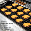 40,000 BTU Propane Gas Grill BBQ Cart with 4 Main Burners, 1 Side Burner, with Warming Rack, Side Prep Tables