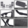Zero Gravity Chair Set of 2 Patio Chair with Side Table Cupholders and Pillows for Pool, Backyard, Lawn, Dark Grey
