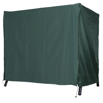 Outdoor Swing Cover, Large 3-Seat Patio Swing Chair Hammock Cover UV Resistant Windproof All Weather Protection, Green
