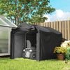 Outdoor Storage Shed, UV Resistant Bike Tent with Roll-up Zipper Door, Portable Shed for Bike, Motorcycle, Black