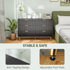 Modern Chest of Drawers 4 Drawer Dresser for Bedroom with Gold Legs and Handles, Black