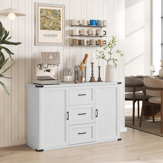 Sideboard with 3 Drawers and 2 Doors, 47