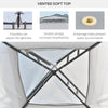 10' x 10' Patio Gazebo Outdoor Pavilion 2 Tire Roof Canopy Shelter Garden Event Party Tent Yard Sun Shade Steel Frame w/ Mosquito Netting Grey