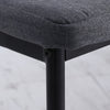 Modern Dining Chairs Set of 4, Upholstered Linen Fabric Kitchen Chairs with Channel Tufting and Metal Legs for Living Room, Dining Room, Bedroom, Grey
