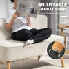 Modern 2 Seater Sofa, Upholstered Two Seater Couch with Rubber Wood Legs