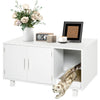 Cat Litter Box Enclosure, Hidden Litter Box Furniture, Cat House End Table Washroom with Scratching Pad