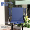 Outdoor Bar Stools Set of 2, 360° Swivel Bar Height Chairs, 26.8
