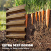 8 x 2.6 x 1.5ft Galvanized Raised Garden Bed, Reinforced Outdoor Planter Box with Open Bottom, Green