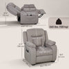 Massage Recliner Chair with Quiet Brushless Motor Pet-Friendly Fabric Power Recliner with 2 Memory Positions