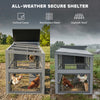Large Chicken Coop, Wooden Hen House with Covered Run, Nesting Box, Pull-Out Tray, Opening Asphalt Roof