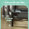 Elevated Dog Bed with Canopy, Portable Raised Dog Cot for M Sized Dogs, Indoor & Outdoor, 30