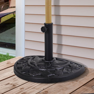 20 lbs Resin Half Round Patio Umbrella Base 20