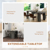 Extendable Dining Table, Expandable Kitchen Table for Small Spaces, Seats up to 6 People, Dark, Grey