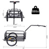 Folding Bicycle Cargo Trailer Utility Bike Cart Carrier for Garden Patio with Hitch Black
