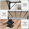 12' x 10' Outdoor Patio Gazebo Pergola with Retractable Canopy Roof, Steel Frame with Stakes, Unique Design, Light Brown