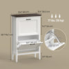 Shoe Cabinet with 2 Flip Drawers, Farmhouse Narrow Shoe Storage Cabinet with Adjustable Shelves, White