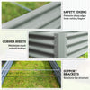 8 x 4 x 1ft Galvanized Raised Garden Bed, Reinforced Outdoor Planter Box with Open Bottom, Silver