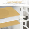 Kitchen Cart on Wheels, Rolling Kitchen Island with Drawer, Glass Door, Towel Rack and Adjustable Shelf, White