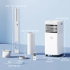 10000 BTU Portable Air Conditioner with Fan & Dehumidifier Mode, Quiet AC Unit with Remote Control, 24-Hour Timer, White