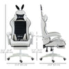Cute Racing Gamer Chair, PU Leather Gaming Chair with Footrest, Headrest and Lumbar Support