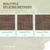 27 Pcs Wood Interlocking Deck Tiles, 12 x 12in Outdoor Flooring Tiles for Indoor and Outdoor Use, Tools Free Assembly, Black