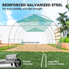 Walk-in Tunnel Greenhouse, Plant Hot House with Sunshade Net, Roll-up Mesh Sidewalls, 2 Doors, 6.6' x 10' x 6.5' , Green