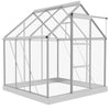 6' x 6' Walk-In Greenhouse, Polycarbonate Greenhouse with Sliding Door, Window, Aluminium Frame, Foundation