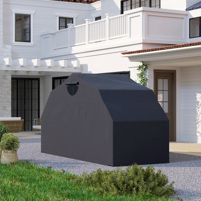 Motorcycle Shelter, Waterproof Motorcycle Cover Tent with 2 Mesh Windows, UV Protected & Dustproof Bike Storage Shed