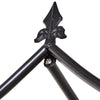 8FT Metal Garden Arch, Decorative Arbor Trellis for Climbing Plants, Wedding, Party, Event, Holiday, Black