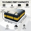 Rooftop Cargo Carrier, 15 Cubic Feet Waterproof Soft-Shell Car Roof Storage Bag with Door Hooks, Anti-Slip Mat
