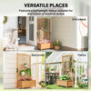 Raised Garden Bed with Trellis, Wooden Raised Planter Box with Elevated Raised Bed, 35.4