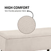 Modern Storage Bench, Ottoman with Storage and Lamb's Wool Upholstery for Living Room, Bedroom, Cream White