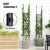 Foldable Garden Trellis, 33.5 x 77.6 Inch Lattice Climbing Support Trellis for Garden, DIY Assembly, Black