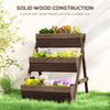 3 Tier Elevated Planter Box, Vertical Wooden Raised Garden Bed for Flowers, Vegetables, 26