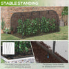8' x 4' Crop Cage, Garden Plant Protector, with 2 Zippered Doors and 6 Ground Stakes, for Garden, Yard, Lawn, Black