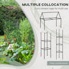 6' x 3' x 1' Raised Garden Bed with 2 Trellis Tomato Cages, Steel Frame Elevated Planter Box, Light Green