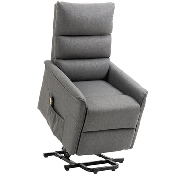 Lift Chair for Elderly, Power Chair Recliner with Remote Control, Side Pockets for Living Room