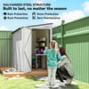 4' x 8' Outdoor Storage Shed Lean to Shed Outdoor Metal Tool Shed with Lockable Door and Air Vents