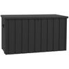 119 Gallon Deck Box, Lockable Galvanised Steel Outside Storage Container for Tools, Cushions, Dark Grey